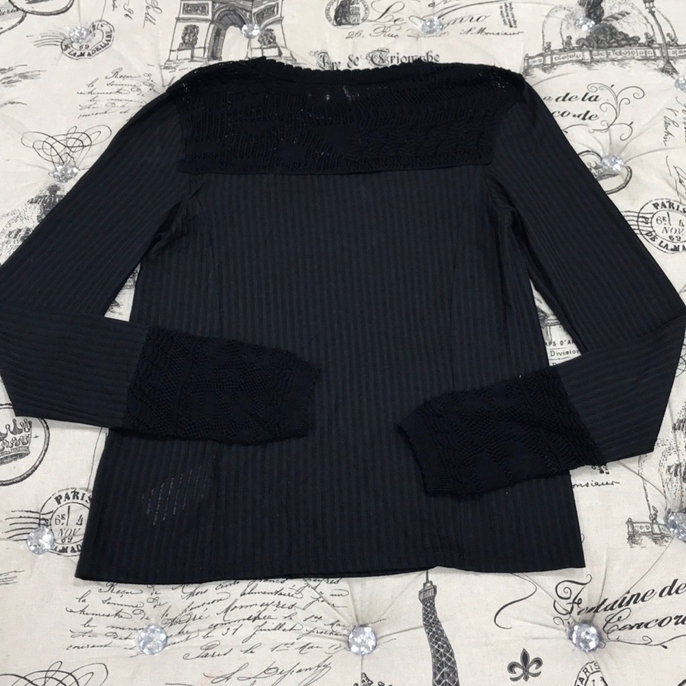 🎁 Free People Colette Scallop Neck Trim Knit Sweater - Picture 9 of 9